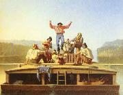 George Caleb Bingham The Jolly Flatboatmen oil painting reproduction